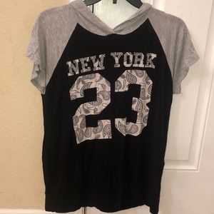 black n gray tee